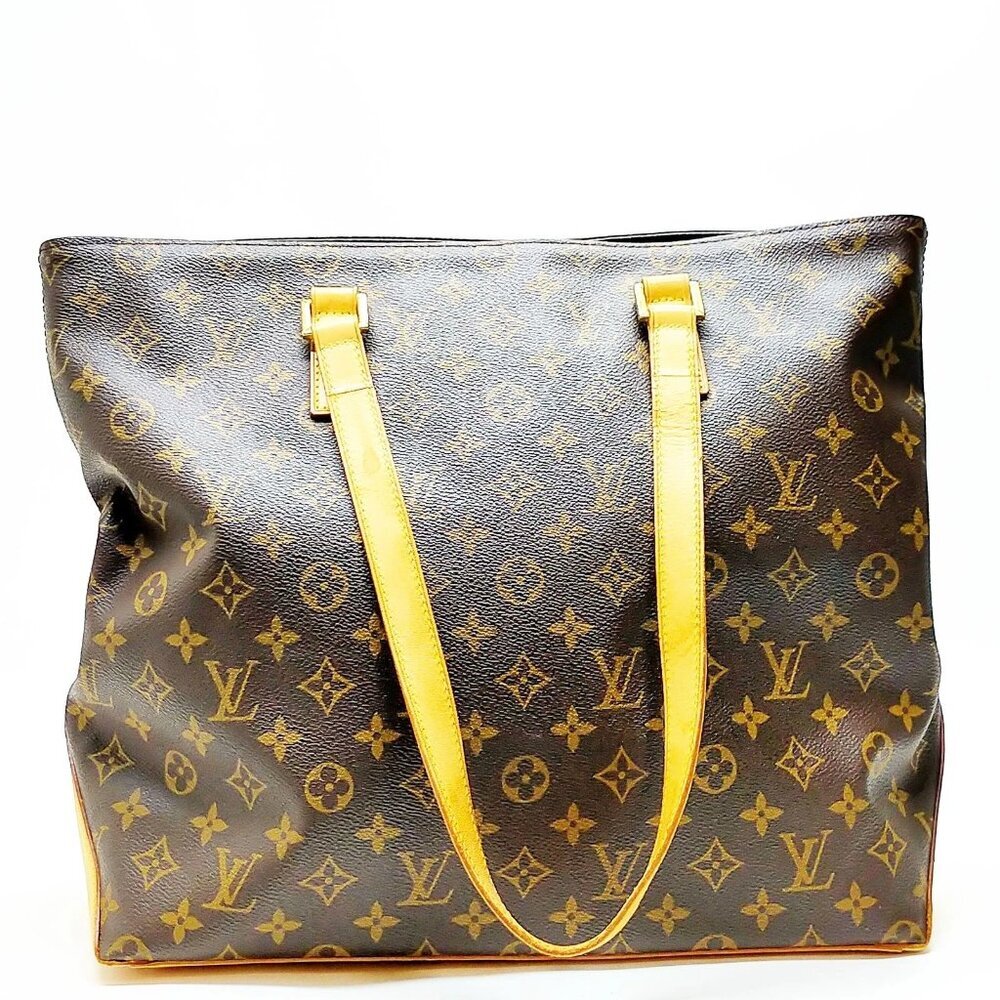 Louis Vuitton LV Shoulder Bag Cabas Mezzo Brown Monogram 700-052725
